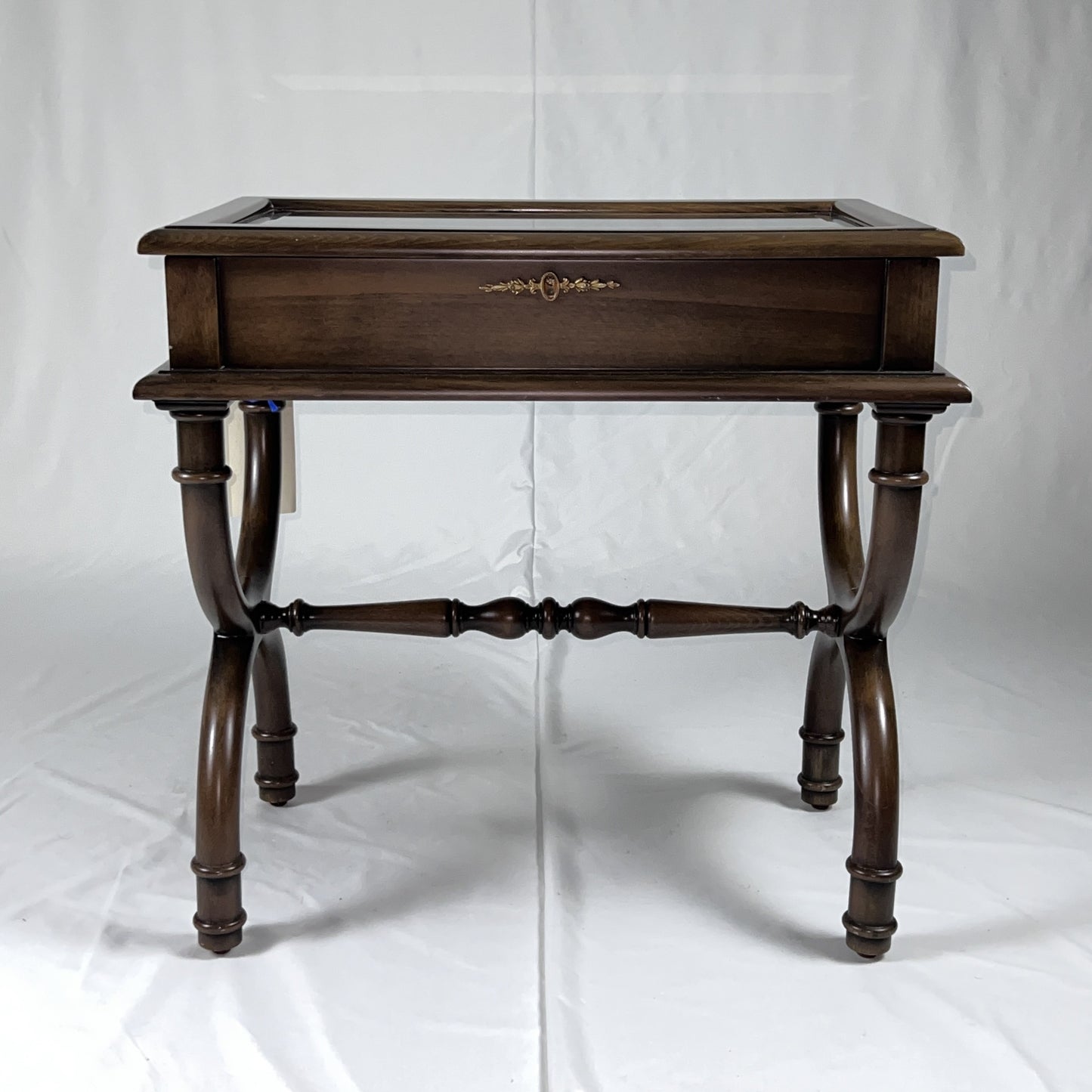 Glass-Top Display Side Table