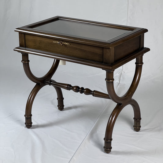 Glass-Top Display Side Table