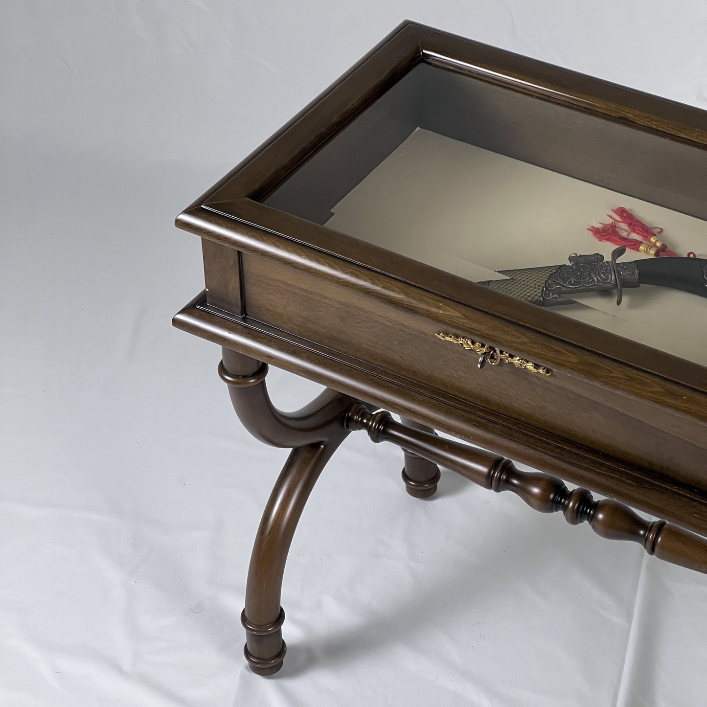 Glass-Top Display Side Table