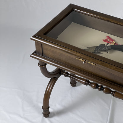 Glass-Top Display Side Table