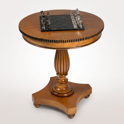 Round Pedestal Table with Fluted Column