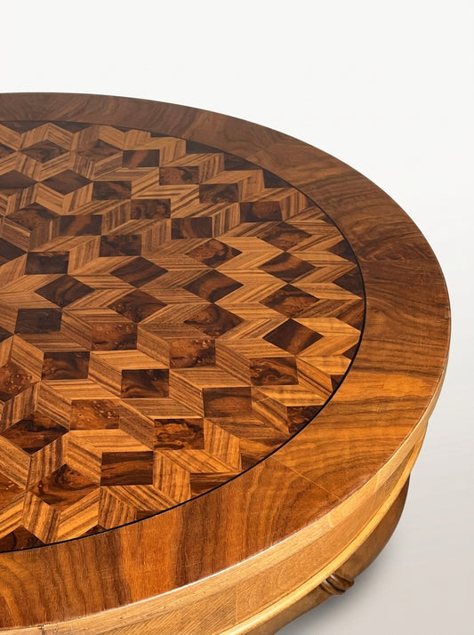 Round Parquetry Center Table