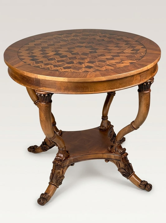 Round Parquetry Center Table