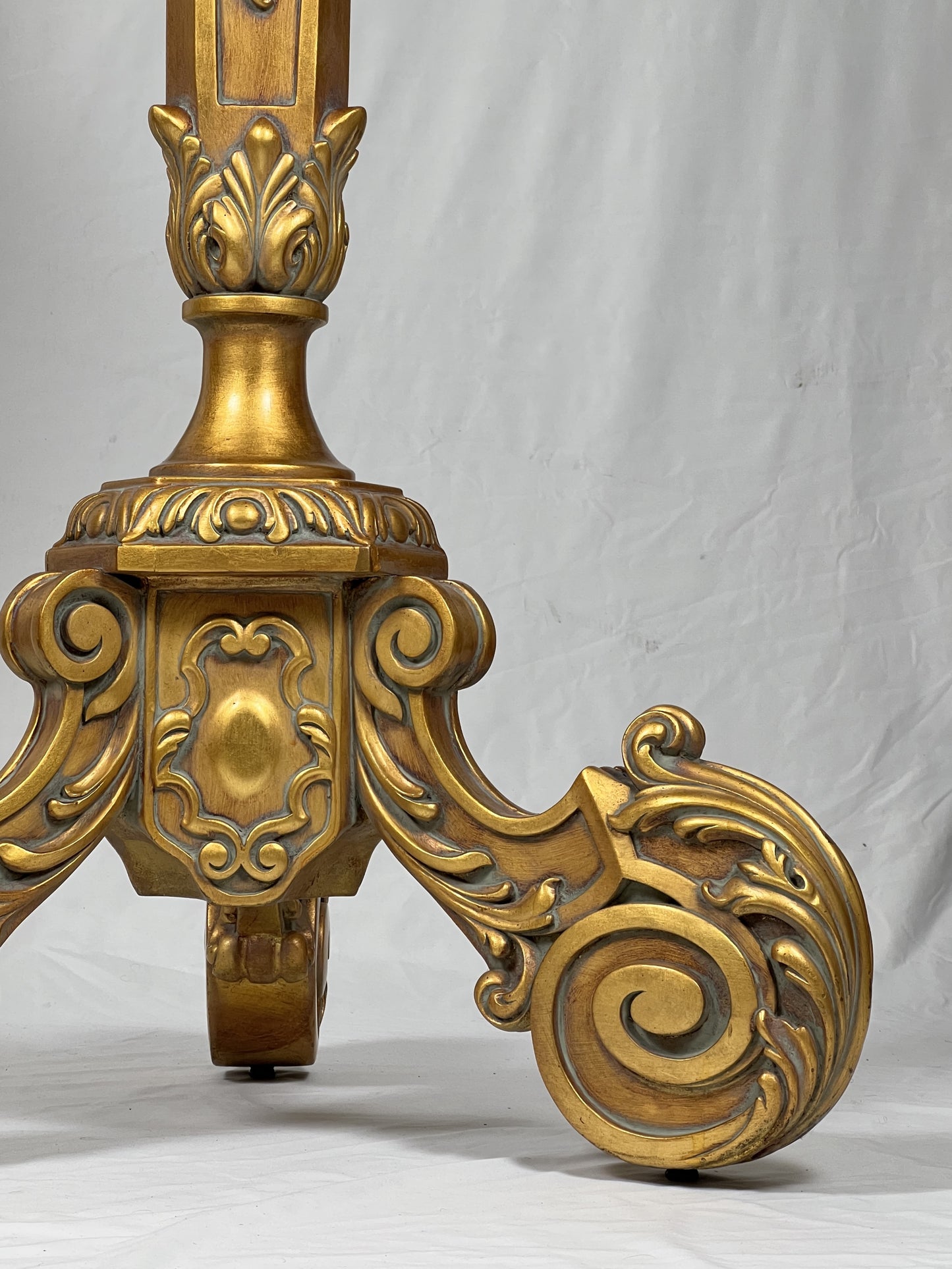 Carved Pedestal Stand - Gilt Finish